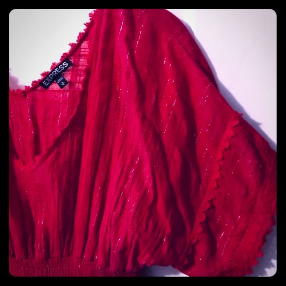 Express Womens fuchsia top 2/$15 - Picture 4 of 5